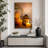 Zen Stones "Tranquil Massage Spa With Warm Burning Candle Artwork, Warm Relaxing Vertical Bathroom Wall Pictures, Large Framed Canvas Giclee Print Wall Art"-56324661-124834246