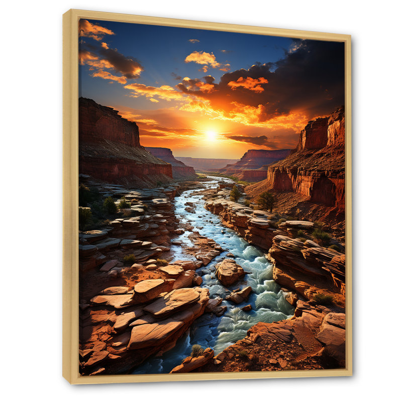 Bendte Majestic Stormscape, Cadre naturel flottant, H 40 po x l 30 po x P 1,5 po