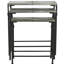 Ensemble de 3 tables d'appoint en métal galvanisé, utilisables comme tables de chevet à la maison ou comme support pour plantes sur une terrasse, base en fer, 7,2 kg, trois tables gigognes pour entrée, structure, surface.