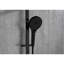 Douche à main avec boyau de 59 pouces et barre coulissante de 28 pouces, noir mat, acier inoxydable, tête réglable pour un temps confortable Douche noire, boyau, rafraîchissant