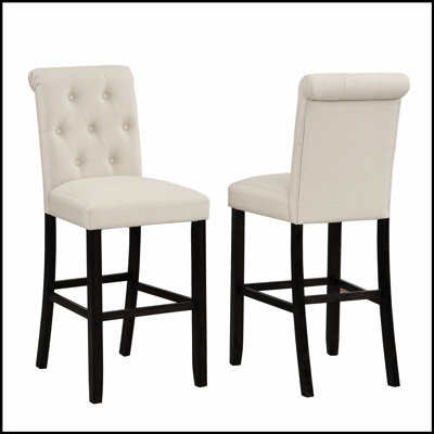 Ensemble de 2 tabourets de bar en bois massif Leviton