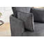 Chaise pivotante rembourrée en velours côtelé-760106811