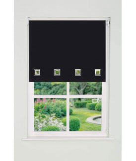 Semi Sheer Roller Shade, Black, 140cm W x 165cm L
