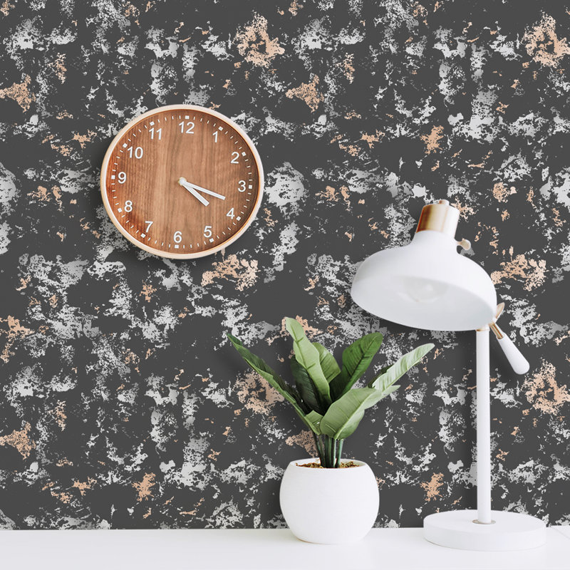 Rouleau de papier peint L 51,18 pi x l 41,64 po, Noir