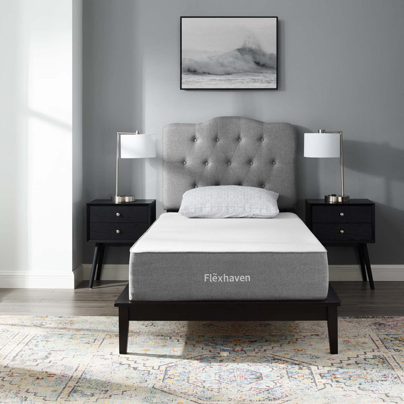 Modway Flexhaven 10" Firm Gel Memory Foam Mattress, Twin