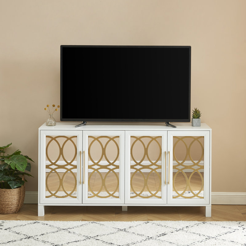 Meuble télé l 63 po Volney, Blanc