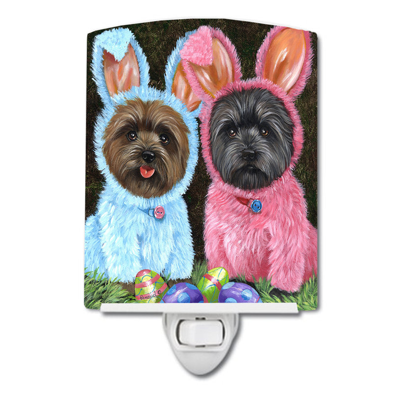 Veilleuse Westie, Cairn terrier lapins de Pâques