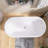 Biocura 55" x 28" Freestanding Soaking Acrylic Bathtub with Overflow Drain & Heat Retention-86646563