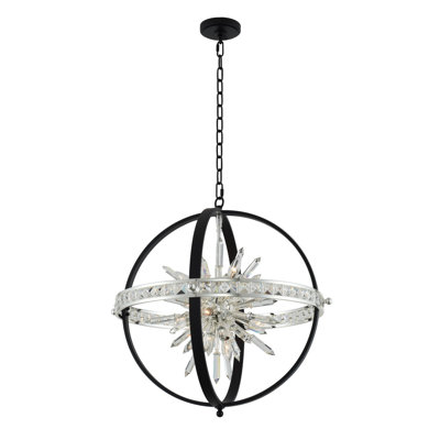 Angelo 10 LT noir mat avec argent poli / lustre transparent Allegri