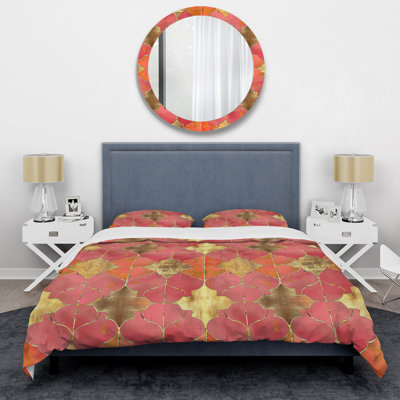Ensemble de housse de couette doré à quatre feuilles Glam I - Glam