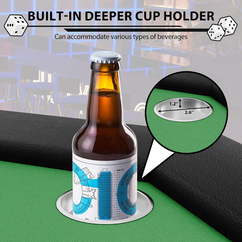 Blue Elephant 119.4cm 8 - Player Foldable Poker Table