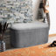 Maliyah 78cm Wide Velvet Oval Solid Colour Standard Ottoman with Storage-2014736749