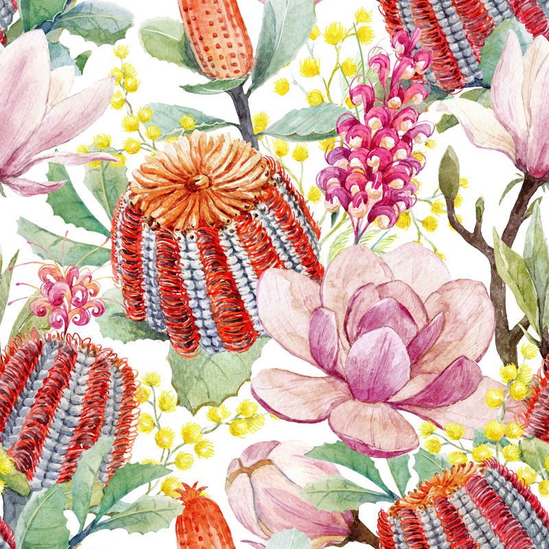 Escamilla Floral Tile, Vinyl, 18.75" W x 25" L