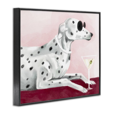 «Dog with Martini», estampe numérique par Daphne Polselli