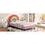 Lit plateforme simple Rainbow Design avec lit mignonne style princesse pour garçons et filles, adolescents