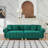 " modern 3-seater flannelette sofa | spring-wrapped cushions | stylish metal feet | 4 throw pillows | living room & bedroom-1476217122