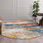 Tapis d'intérieur abstrait rouge / bleu / doré-1886627746