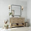 Miroir noir en métal trempé avec cadre profond-343798856-343798860
