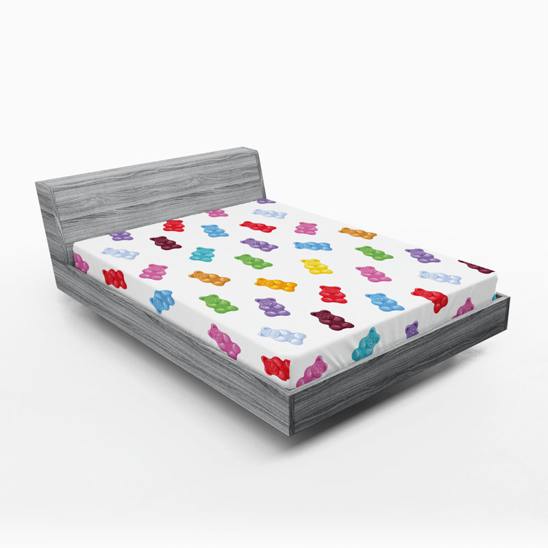 Multicolore Ambesonne, Drap-housse de taille double