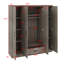 Armoire 4 portes avec tiroir coulissant-1437769371