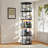 Rotating Bookshelf 5 Tier, Spinning Bookcase, Tall Narrow Bookcase Display Bookshelf, Small Space Rotating Bookshelf Tower For Bedroom, Living Room, Home, Office,Black-623096207
