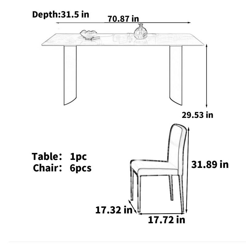 Tyreek, 29.53"H x 70.87"L x 31.5"W