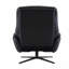 Fauteuil inclinable pivotant noir avec repose-pieds