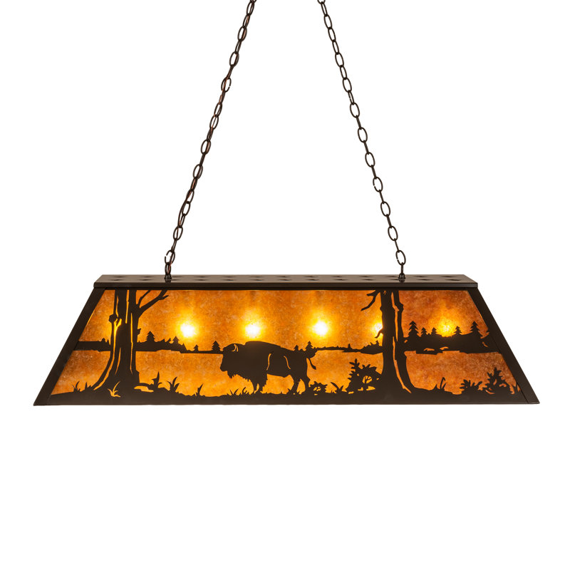 Rustic Lodge 6 - Light Pendant, 16" H x 17" W x 48" L