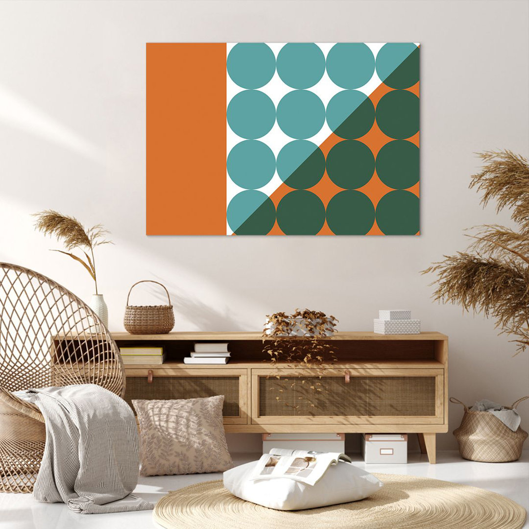 Leinwandbild Colic Turquoise Orange