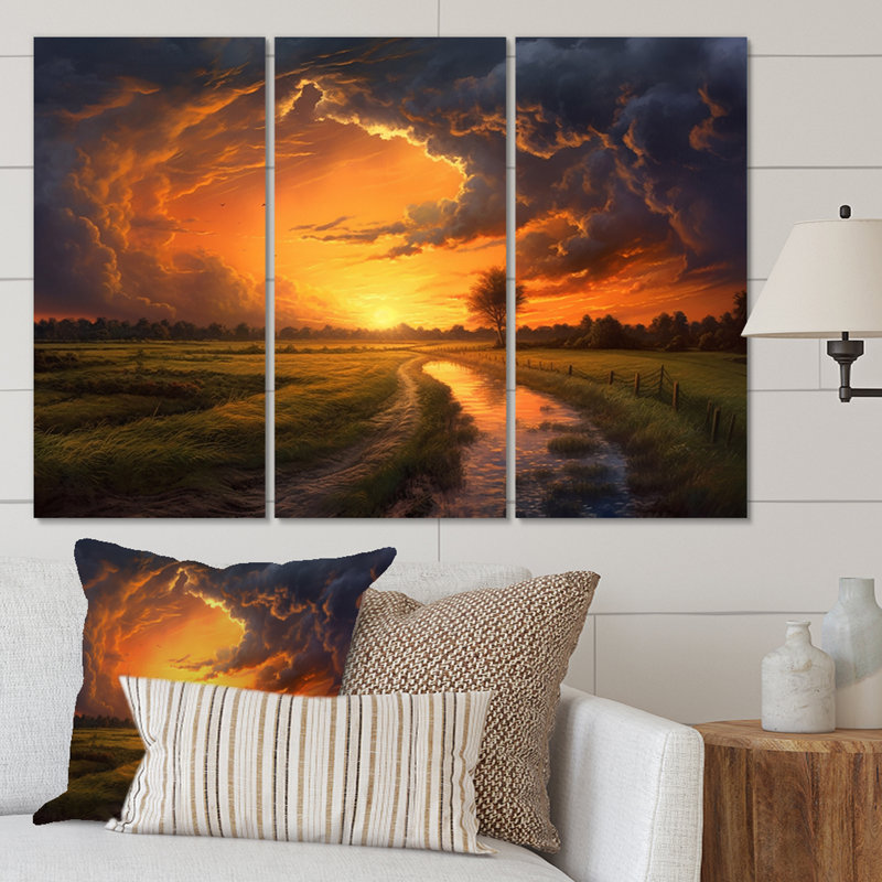 Ensemble de salon Napier - Meadow Wall Art, H 40 po x l 60 po x P 1 po