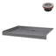 Base de douche en alcôve en acrylique gris mat 48 po x 36 po avec drain central Streamline-118934452