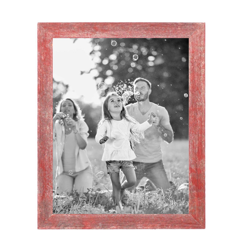 Cadre photo espresso rustique 11 x 17, 13 po x 19 po, Rouge