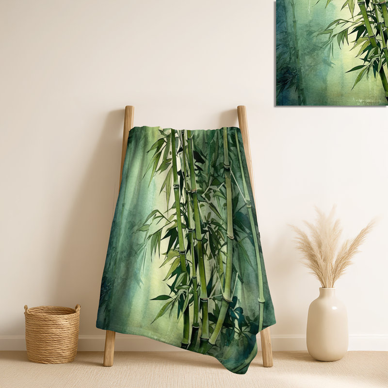 Bamboo Forest Intense Field I - Bamboo Throw Blanket
