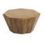 Élégante table en bois d'hévéa de 31,5 po, idéale pour le salon Table basse octogonale naturelle - un décor élégant