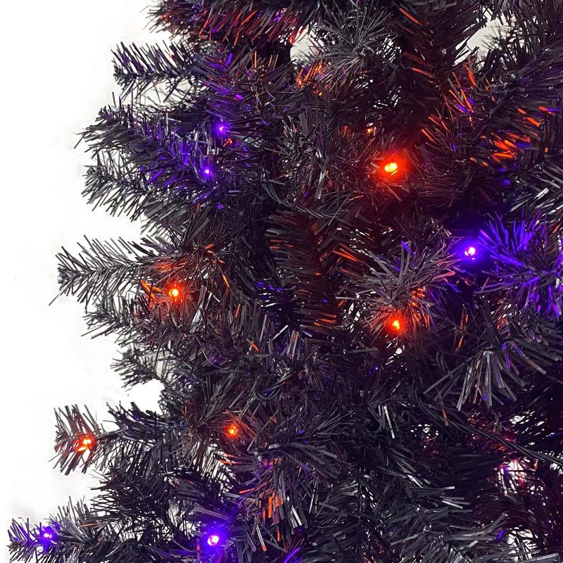Arbre de Noël artificiel régulier (double) avec aiguilles noires