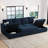 Rafael U Shaped Sofa Set Convertible Large Pull out Sofa Bed Livingroom Sleeper Modular Sectional Couch With Storage Ottoman-113420993
