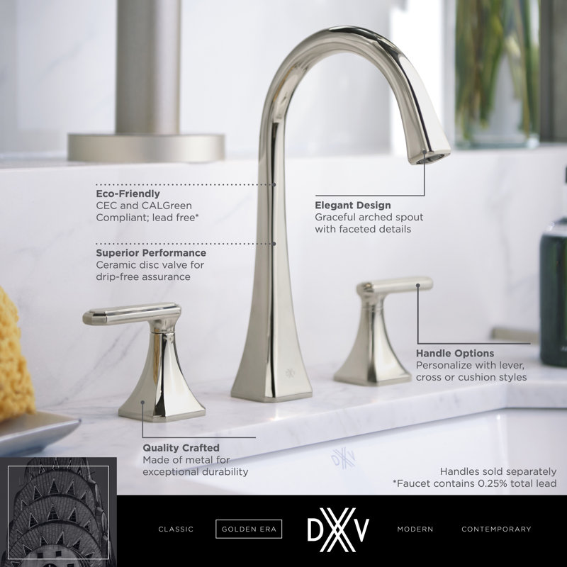 Belshire High Spout Widespread Bathroom Faucet, Platinum Nickel