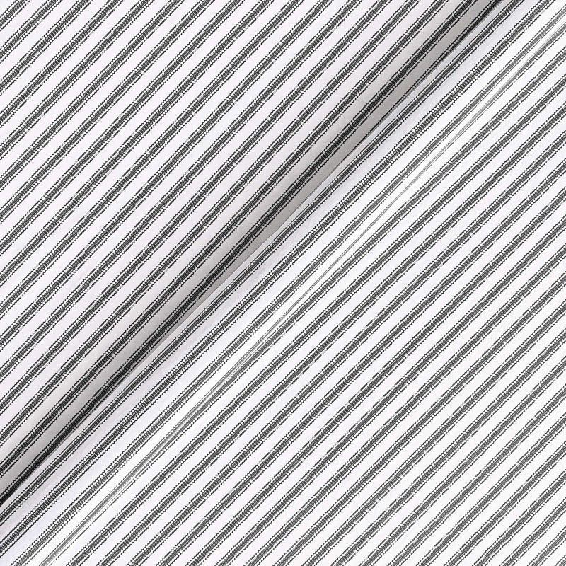 Tissu 100% coton Blass Ticking, Noir