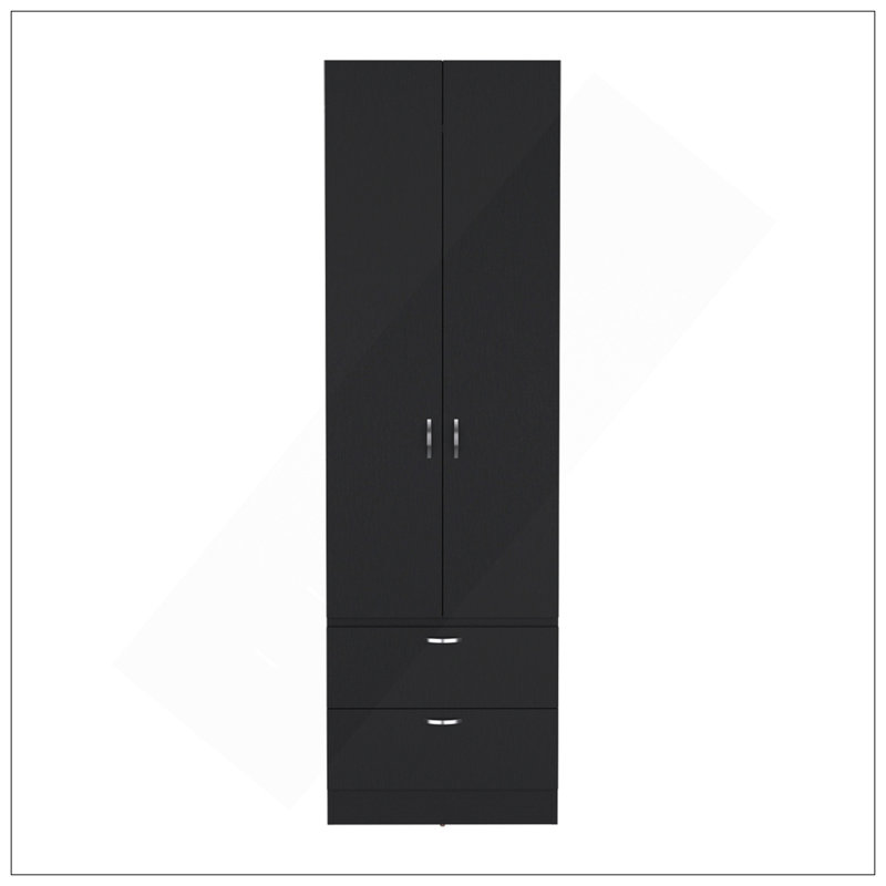 Armoire Marlton, chambre à coucher, noir, Noir