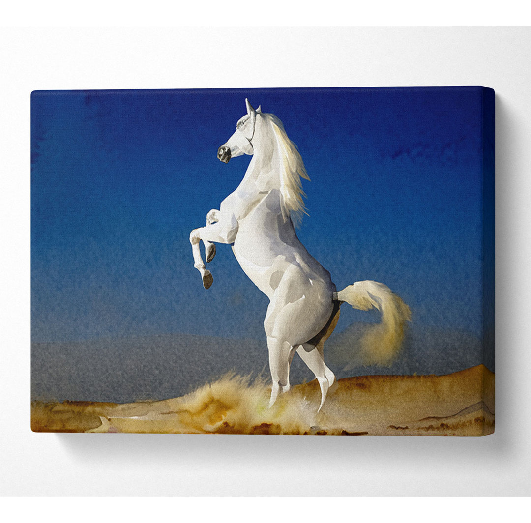 White Horse Stance - Kunstdrucke auf Segeltuch