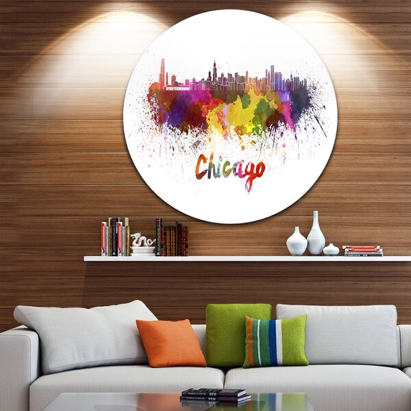 DesignArt 'Chicago Skyline' Graphic Art Print on Metal | Wayfair