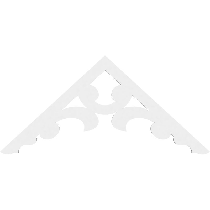 Gable en PVC de qualité architecturale Vienna, 60 po x 30 po x 1 po, 12 / 12, Plastique
