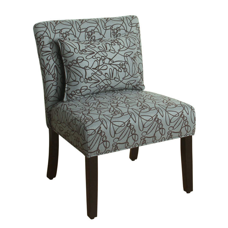 Fauteuil de chambre en polyester de 23,25 po de largeur Downham, Brun, Noir