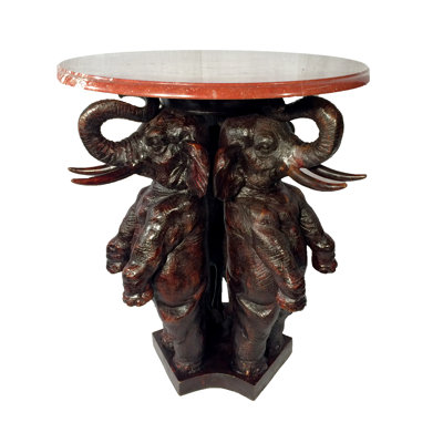 Bronze Three Elephants Bar Table