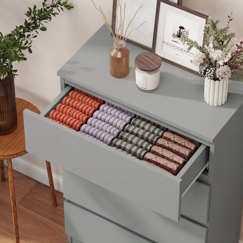 55cm W 5 - Drawer Chest of Drawers, Grey