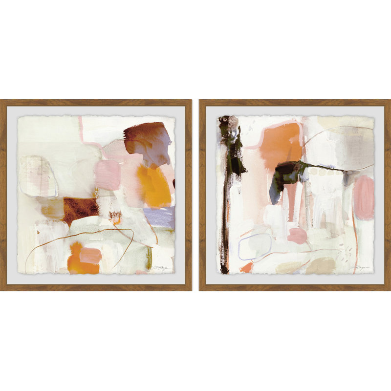 " Crazy Abstract " 2 - Pieces, 18" H x 18" W x 1.5" L