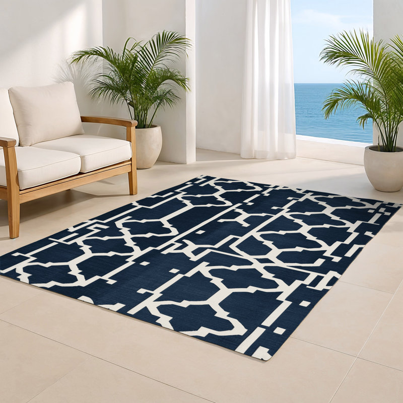 Tapis gris intérieur et extérieur Trellis, Rectangulaire 8 pi x 10 pi