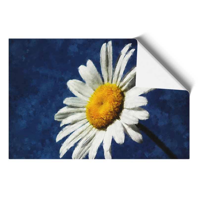 White Daisy Painting - Frameless Print, 30cm H x 42cm W x 0.1cm D