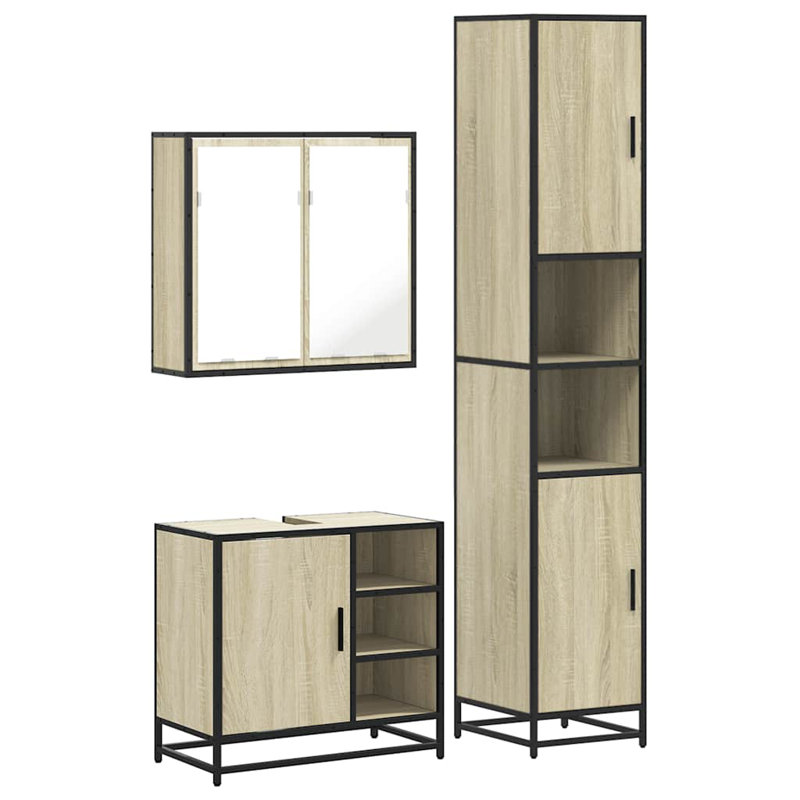 Amauriah Bathroom Furniture Suite, Light Wood