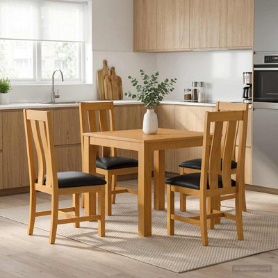 Oak Solid Wood Dining Set